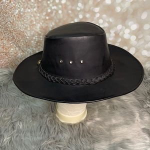 100% genuine leather stylish fedora!